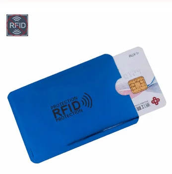 10 бр./опаковане. Алуминий Сребрист лазерен четец със защита от Rfid заключване на чантата, притежател на лична карта, Банкова карта, бизнес кредитна карта