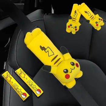 2 елемента Pokemon Автомобилен Колан на Раменната Калъф Пикачу Авточасти Разширено Колан Плечевая Защита на Общите Декориране на Интериор на Автомобил
