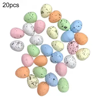 20pcs пъдпъдъчи яйца, яйце, заек, расписанное ярък цвят, Творческа великденско яйце, цветни Щастливи Великденски яйца, декор за парти
