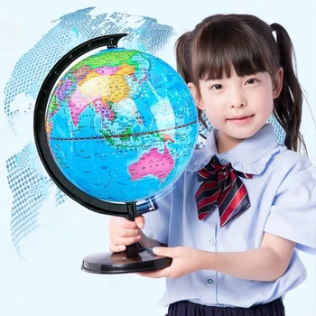 30X21,5 см Украса глобус на Света на Земния Глобус Карта на света Модерен маса Начало декор География Образователен офис на Английски + китайски