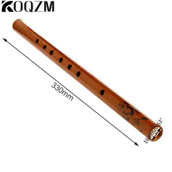 33 см Традиционна Бамбук Флейта с 6 дупки, Кларинет, Студентски музикален инструмент, списание, Бамбук Студентски записващо устройство