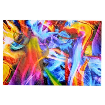 3X гидрографическая филм Rainbow Flames, филм за водоотблъскваща печат, гидропленка 50 см x 100 см