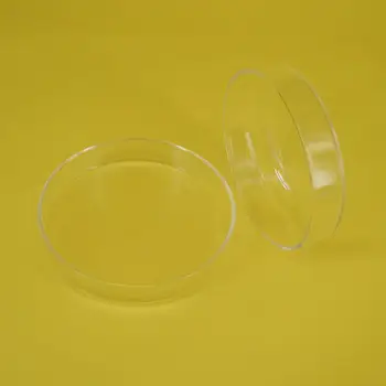 60 мм Боросиликатное стъклена Чаша за култивиране на Петри с капаци за лабораторни бактериални мая