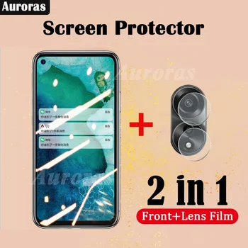 Auroras 2-в-1 За OPPO A78 4G NFC Екран От закалено HD стъкло Фолио За защита на обектива Филм за OPPO A18 A38 A58 A98 5G Протектор на екрана