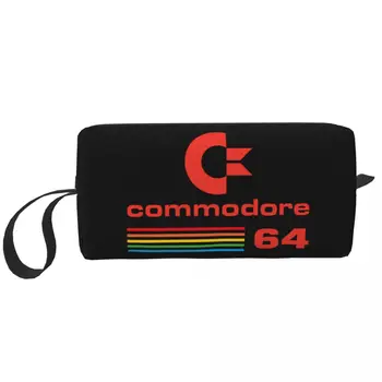 Custom Commodore 64 Пътна Косметичка за Жени Computer Онази Тоалетни Принадлежности За Грим Ladies Beauty Storage Dopp Kit