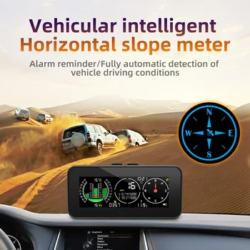 HUD Авто Инклинометр GPS за измерване на Скоростта на Мото Head Up Дисплей Цифров Измерител на Скоростта на Наклона Компас оф-роуд Аксесоари 4x4 Автомобили Джаджи