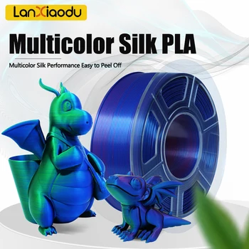 Lanxiaodu PLA Конци За 3D-принтер Magic Silk PLA 1,75 мм Намотка на Два/Три Цвята Печат Мистична Нишка За 3D-принтер PLA