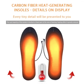 USB-стелки за обувки с топъл басейн, топли чорапи за краката, подложка с електрически нагревател, Стелки за зимни спортове, топли Термостельки за обувки Унисекс