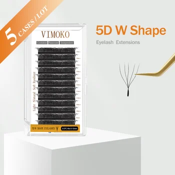VIMOKO Automatic 5D 5 чанти Cili W Shape Bloom Готови на вентилатора За изграждане на миглите Индивидуални Y-образни мигли От NAGARAKU