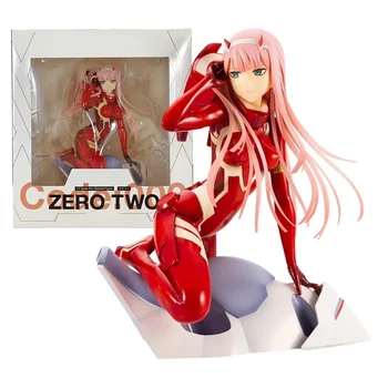 Zero Two Аниме 15 см Фигурка PVC Фигурки са подбрани модел Играчка Кукла Класически Бижута Кутия за играчки, Подарък за рожден Ден