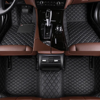 Автомобилни постелки от изкуствена кожа по поръчка за Chrysler Grand Voyager PHEV 2018-2022 година на издаване Детайли на интериора автоаксесоари Килим