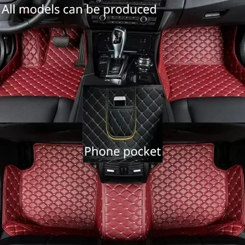 Автомобилни постелки по поръчка за Mazda CX-5 2013-2014 година на издаване, джоб за телефон, изкуствена кожа, килими, аксесоари за интериора на колата