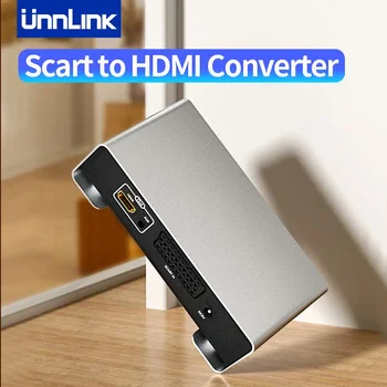 Адаптер-конвертор на видео-аудио Unnlink 1080P Scart в HDMI, 3,5-мм аудиоразветвителем за DVD-tv Sky Box STB Plug
