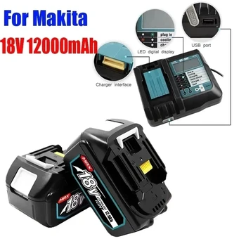Акумулаторна Батерия Инструмент Makita 18V BL1860 B 18V 12.0 AH Резервна Батерия за Makita 18V BL1860 BL1840 BL1850 със Зареждането на DC18RF