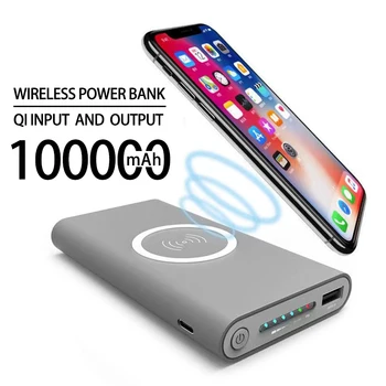 Безжична външна батерия Power Bank с бързо зареждане на 100 000 ма, преносим външен батерия с led дисплей за HTC PowerBank