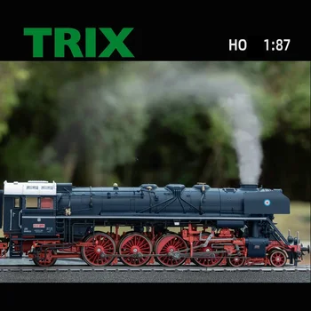 Вид на модели влакове 1: 87 HO BR498 Цифров звуков ефект Ефект дим Steam 25498 Тъмно синьо електрически влак играчки