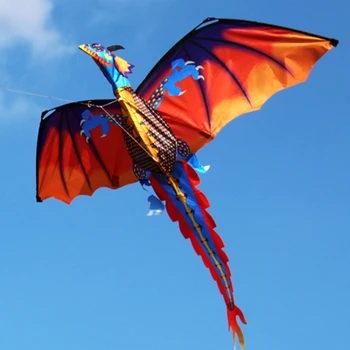 Въздушен змии 3D Дракон с хвостовыми хвърчила за възрастни, летящи на открито, на 100 метра въздушен змии на открито