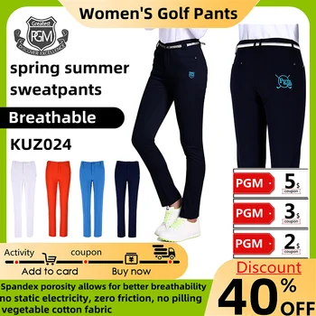 Дамски дрехи за голф PGM, Пролетно-летни Дрехи, Тънки Панталони За Игра на Пинбол, Дамски Дрехи, За голфъри, Дишащи, Приятни За кожата, Удобна