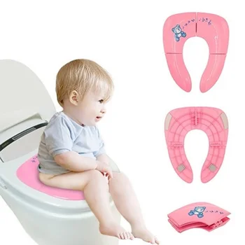 Детска възглавница за седалката на тоалетната чиния за деца, пластмасов калъф за приучения детето на гърне в банята, Противоскользящий Защитен калъф за детска тоалетна