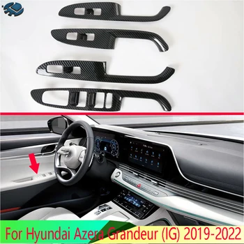 За Hyundai Azera Grandeur (IG) 2019-2022 Врати, прозорци, капак подлакътник в стил на карбонови нишки, Довършителни панел, във форми, украса