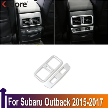 За Subaru Outback 2015 2016 2017 Подлакътник на Задната Вентилационна на кутията на климатика Довършителни ac контакти Аксесоари за интериора ABS Матиран
