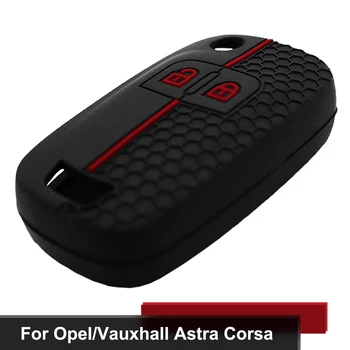 Калъф За Ключове На Автомобил Opel Vauxhall Corsa D Astra J Cascada Adam Mokka Силикон Дистанционно Управление Ключодържател Без Ключ Гумена Защитната Обвивка