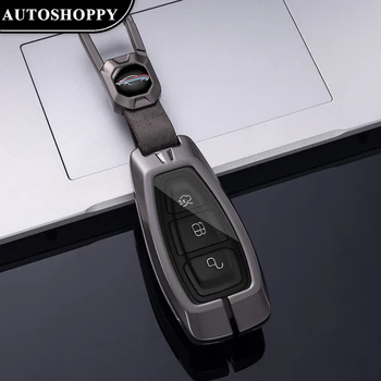 Калъф за ключове от кола от метална сплав За Ford Fiesta, Focus, Mondeo Ecosport Kuga Fob Калъф за дистанционно ключ Протектор Аксесоари Титуляр във формата на миди
