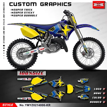 Комплект стикери KUNGFU GRAPHICS MX за Yamaha YZ125 250 2002 2003 2004 2005 2006 2007 2008 2009 2010 2011 2012 YMYZ0214006-KR