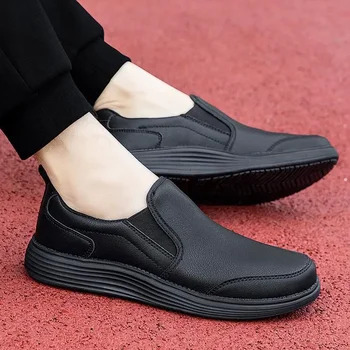 Костюм Кожени Мъжки обувки Есен Бизнес официалната облекло за британския стил за студенти, които растежа, Мъжки мека подметка, Черни обувки с голяма глава