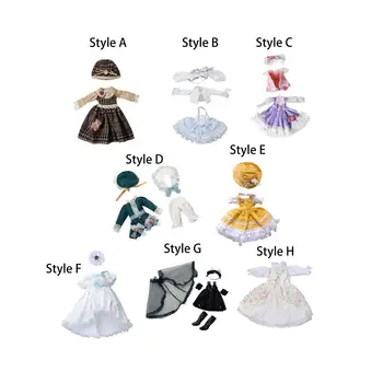 куклено рокля за момиче на 30 см, имитирующее кукольную дрехи, дрехи за кукли 1/6 BJD, части за кукла 12 см