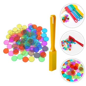Магнитна пръчка за броене на кръгли чипове, сортиране на образователни играчки, Детски комплект от цветни пръчици