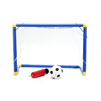 Мини-футбол, мрежа за футболни врата, набор от помпи, играчки за деца на закрито + 1 ръчна помпа с игла за помпане, преносим
