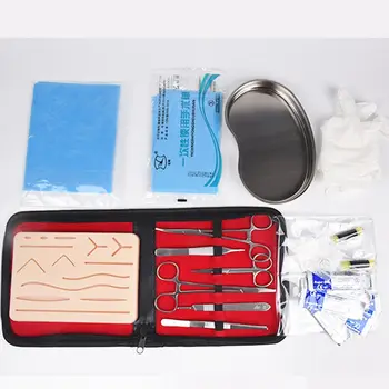 Набор от Инструменти За Налагане на Хирургични Шевове Студент-медик, Определени За зашиване на Практикуващ Лекар, Изпитен Комплект, Практически Модел на Налагане на Хирургични Шевове