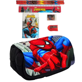 Нов набор от детски пеналов Disney Spiderman, Ученически пособия за децата от набор от офис консумативи, cartoony молив случай, чанта за моливи за момчета и момичета