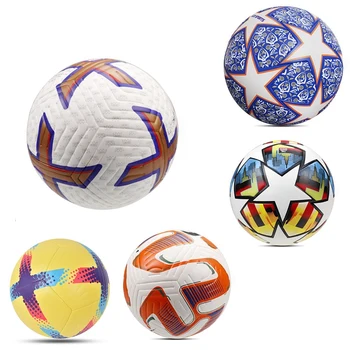 Новост-Футболна топка стандартен размер 5 от изкуствена кожа, висококачествени спортни топки за мачовете Спортни първенства на открито по футбол