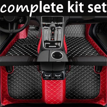 Обичай кожени автомобилни постелки за JAGUAR F-Type Coupe 2013-2019 комплект автомобилни постелки-на изтривалки за крака