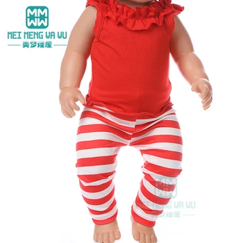Облекло за кукли 43-45 см, е детска играчка, с плешива глава, новородено бебе кукла и американската кукла, 15 стилове на ежедневни и спортни облекла