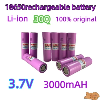 Подходящ за INR18650 30Q 3,7 3.0 Ah + зарядно устройство фенерче, за да се литиево-йонна батерия зареждане фенерче за зареждане на съкровища малка играчка-фен