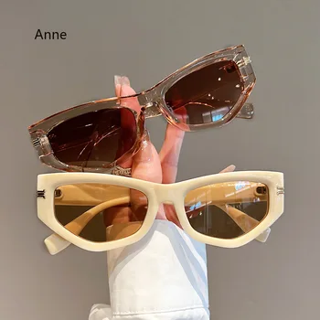 Прости мулти фасетиран слънчеви очила за мъже Модни реколта градиентные дамски слънчеви очила цвят карамел 2023 г. Нови Модни дизайнерски нюанси на марката gafas
