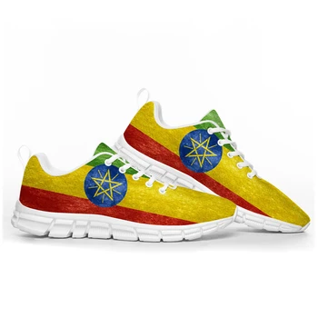 Спортни обувки с етиопски флага, Мъжки Дамски обувки за юноши, Детски маратонки, Етиопия, висококачествени Ежедневни обувки за двойки