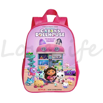 Ученически Раници Gabby's куклена къща Kawaii Bag Pink Bookbag За деца, Училище Раница за детска градина, Начално училище За момичета, Детски раница Mochila