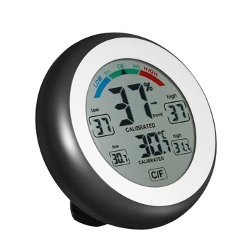 Цифров термометър, влагомер за Измерване на температурата ° C/ ° F Максимална Минимална стойност на Trend дисплей на Мини-измерване на температура и влажност на въздуха