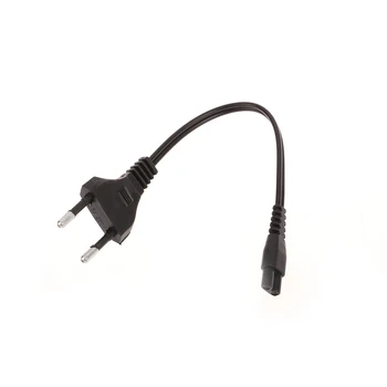 Черен кабел за зареждане кабел EU 220V Ac с две дупки Универсален за перезаряжаемого фенерче със силно осветление 1101 1106 1108